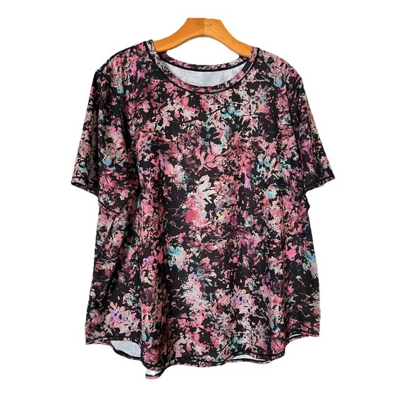 Lululemon Activewear Running Training Lycra Top in Stencil Red Multicolor, Large - Picture 9 of 11